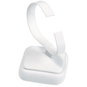 One White Faux Leather Watch Display Stand