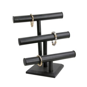 3 "T" Bar Display Black Leatherette