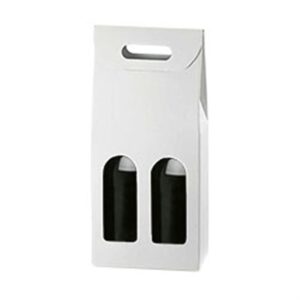 2 Bottle Carrier White Kraft