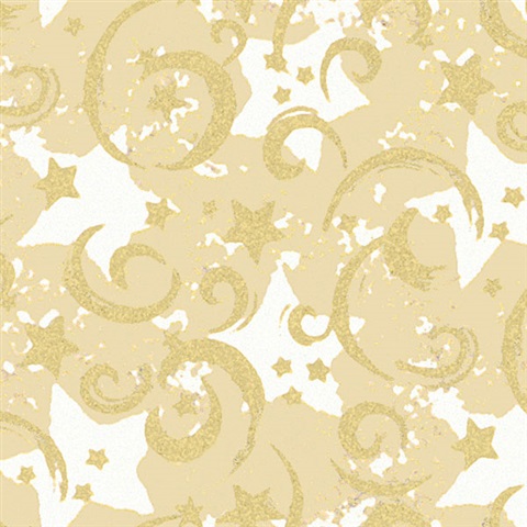 Gold Stars & Swirls/Kraft