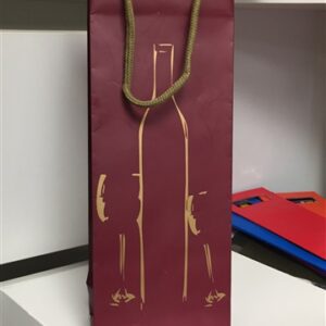 Wine Bag Burgundy Rope Handles