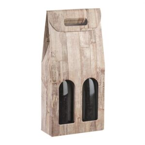 2 Bottle Carrier Wood