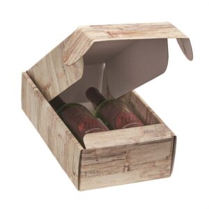 2 Bottle Box Wood