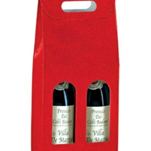 2 Bottle Carrier with Window-Red