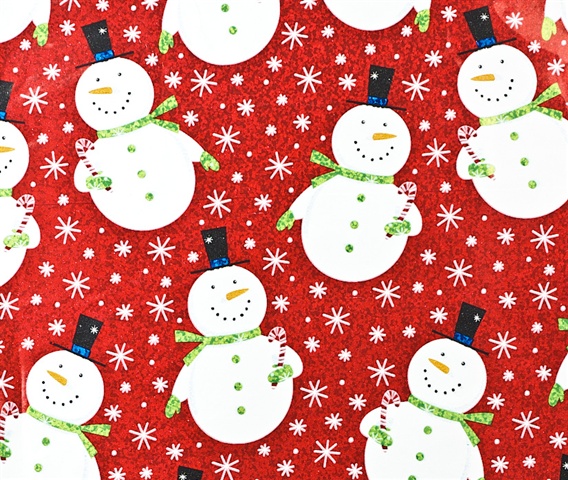 18" Snowman Holographic Gift Paper