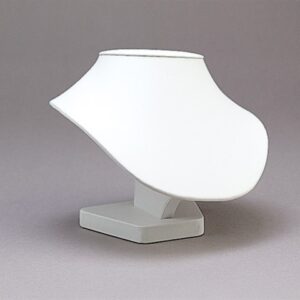 6 1/2" White Leather Necklace Display