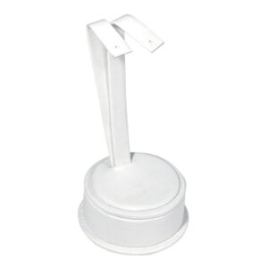 4 3/4"H Earring Stand White Leatherette