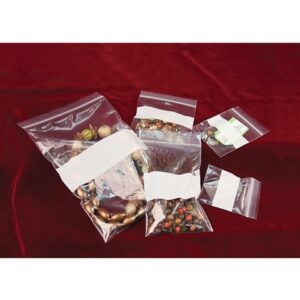 2" x 3" White Blocked Reclosable Bags