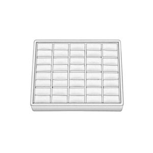 20 Ring Slot White Stackable Tray