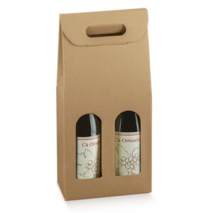 2 Bottle Carrier Natural Kraft