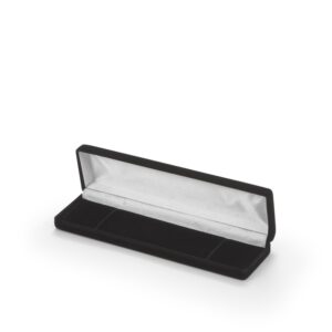 Narrow Black Velour Bracelet Box