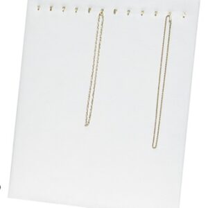 12 Hook White Leatherette Chain Pad