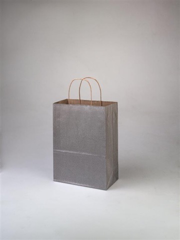 Cub Metallic Silver Shopping Bag