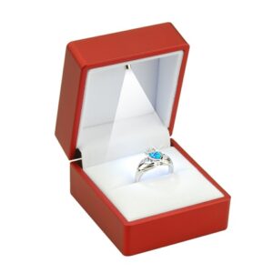RC-02 LED Ring Red Leatherette Box