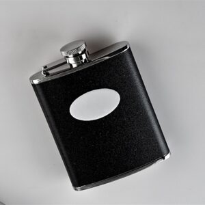 6 oz. Hip Flask Black Leather