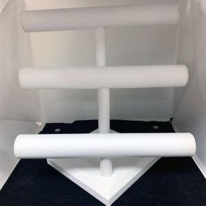 3 T-Bar Display White Leatherette