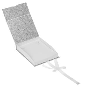 NRY-10L Silver Magnetic Ribbon Necklace Box