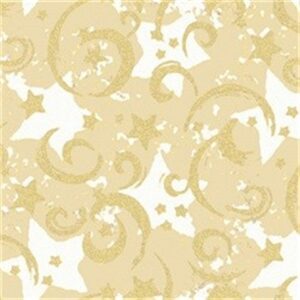 24" Gold Stars & Swirls/Kraft