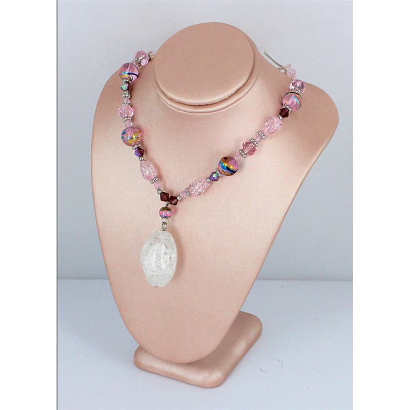 11" Pink Necklace Display