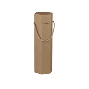 Natural Kraft Hex 1 Bottle Carrier