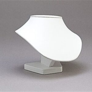 5 3/4" White Leather Necklace Display