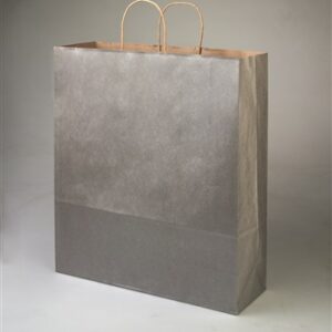 Queen Metallic Silver Shopping Bag