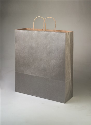 Queen Metallic Silver Shopping Bag