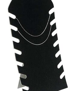 Flocked Cardboard Black Necklace Easel