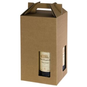 4 Bottle Carrier-Tawny Textured Rib