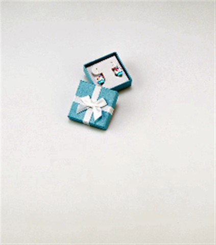 NRY-4 Metallic Teal Blue Earring Tree