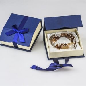 NRY-05 Navy Satin Bangle Magnetic Boxes