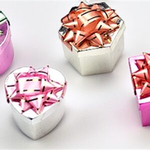 Metallic Ring Hat Box Assorted