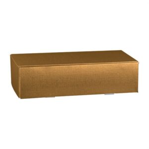 2 Bottle Box Matte Gold Embossed