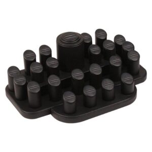 Set 105-Black Faux Leather Ring Set