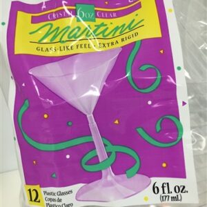 6 oz Martini Plastic Glass