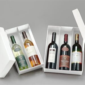 White 2-Bottle Folding Boxes