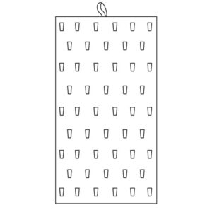 50 Ring Tray Insert Vertical White