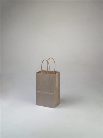 Rose Metallic Silver Shopping Bag