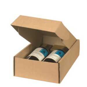 2 Bottle Box Natural Kraft