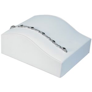 Curved Bracelet White Leather Ramp