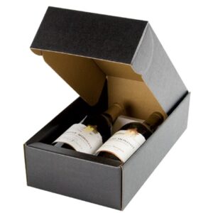 2 Bottle Box with Inserts-Black