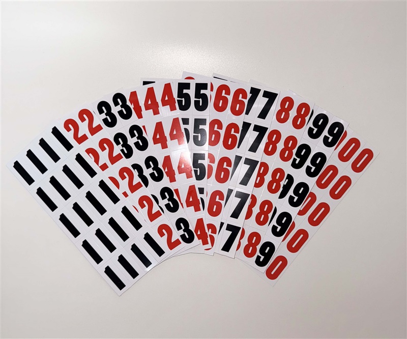 Set of 1 1/4" Shelf Numbers